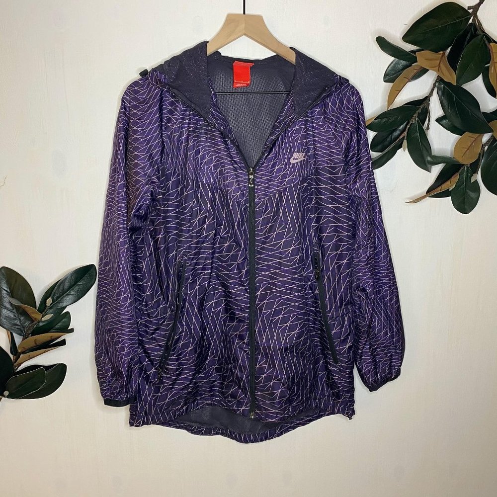 Nike Womens Light Wind Jacket Running Zip Up Hood